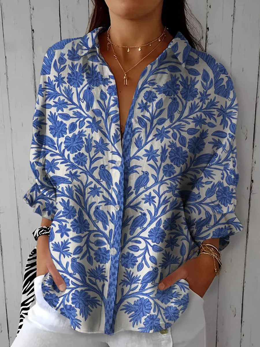 フレデリケ | ブルーガーデンブラウス